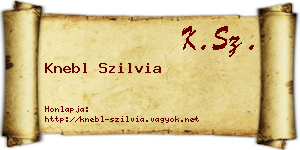 Knebl Szilvia névjegykártya