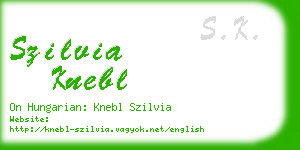 szilvia knebl business card